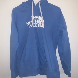 Light blue North Face sweatshirt